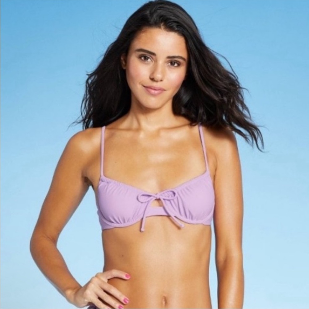 NEW! BUNDLE Xhilaration Lot of 4 Bikini Bralette Smocked Underwire Swim Tops XS - Picture 7 of 12